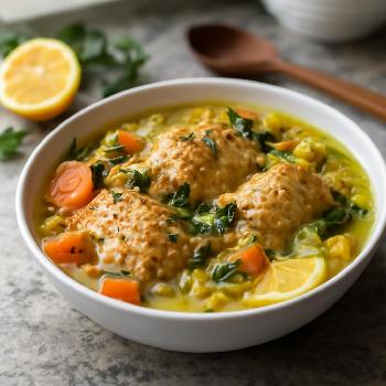 Slow Cooker Lemon Herb Chicken Soup